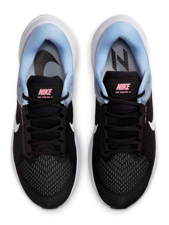 Air Zoom Structure 24 Sport Shoes Running Black