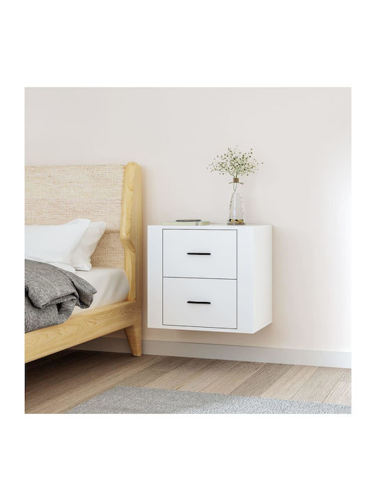 Wooden Bedside Table White 50x36x47cm