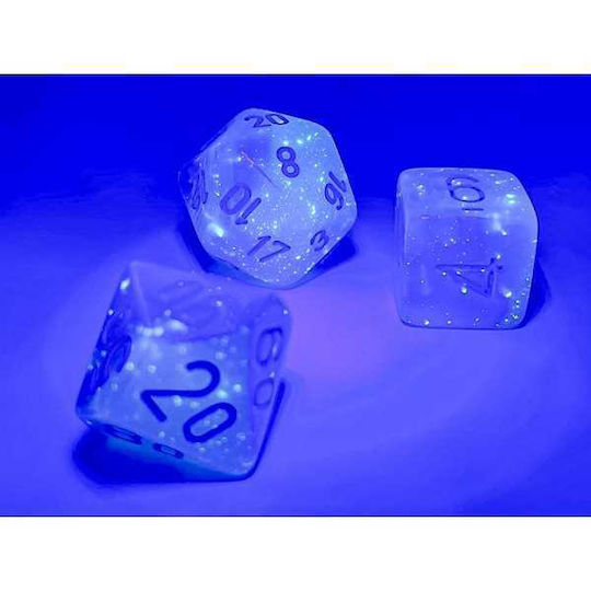Chessex Dungeons & Dragons Gemini Polyhedral Dice Pearl Turquoise-White/Blue