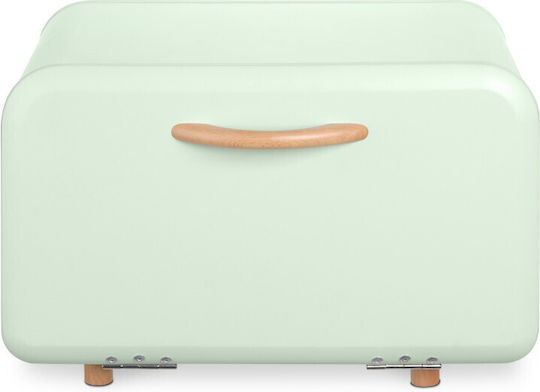 Navaris Cutie de pâine cu capac Metalic Mint Green 35.2x23x23.5cm