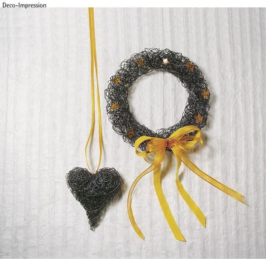 Rayher Metal Decorative Wreath for DIY Crafts White 15x15cm