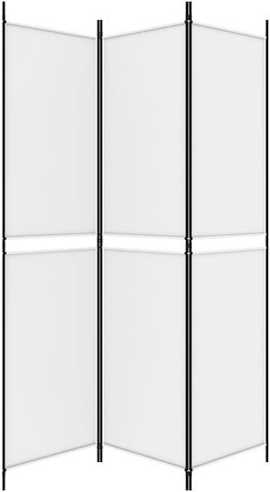 vidaXL Decorativ Paravan Tesatura cu 3 Panouri White 150x200cm