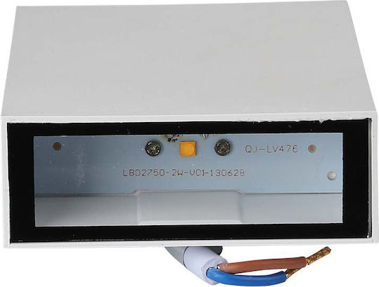 V-TAC Επιτοίχια Εξωτερική Πλαφονιέρα LED IP65 4W με Ψυχρό Λευκό Φως Διπλής Δέσμης 8.3x3x12.3εκ.