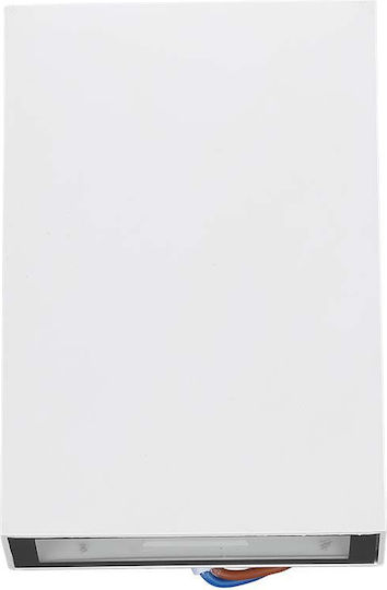 V-TAC Επιτοίχια Εξωτερική Πλαφονιέρα LED IP65 4W με Ψυχρό Λευκό Φως Διπλής Δέσμης 8.3x3x12.3εκ.