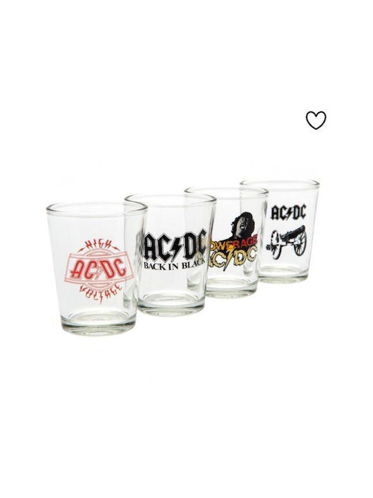 GB eye AC/DC Schnapsgläser aus Glas 4Stück