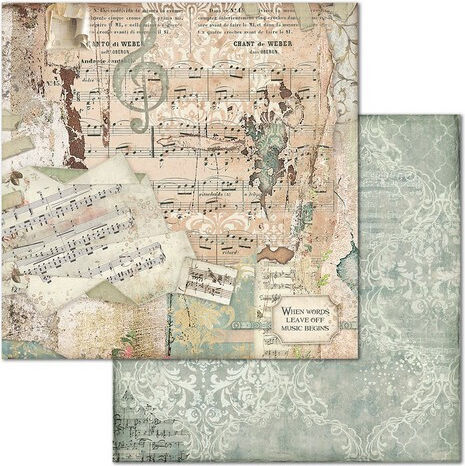 Stamperia Imagine Foi Scrapbooking Față și spate 190gr/m² 10 foi 10buc SBBL65