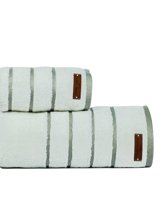 Makis Tselios Home 2pc Bath Towel Set Prive White Weight 600gr/m²