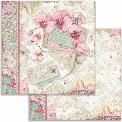 Stamperia Orchids and Cats Scrapbooking Leaves Double Sided 190gr/m² 10 Sheets 10pcs