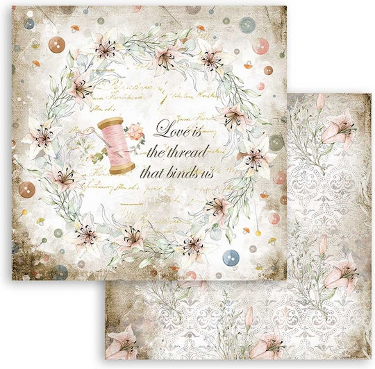 Stamperia Romantic Threads Листа Scrapbooking 190гр/кв.м 10 листове 10бр