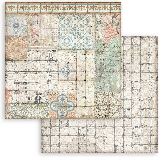 Stamperia Maxi Background Casa Granada Scrapbooking 190gr/m² 10 Blätter 10Stück