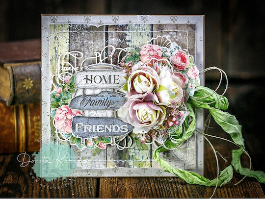 Stamperia Romantic Garden House Tags Foaie Scrapbooking Față și spate Simplu 1buc