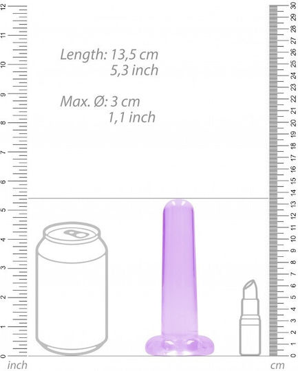 Shots Real Rock Crystal Clear Dildo mit Saugnapf Lila 13.5cm