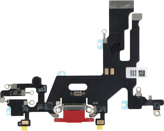 Flex Cable with Charging port in Red colour for iPhone 11