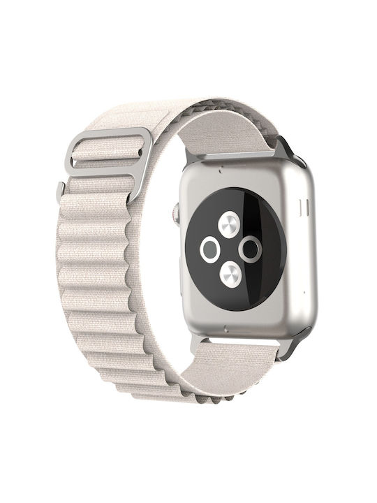Techsuit Watchband W037 Armband Stoff Weiß (Apple Watch 38/40/41/42mm) KF2310834