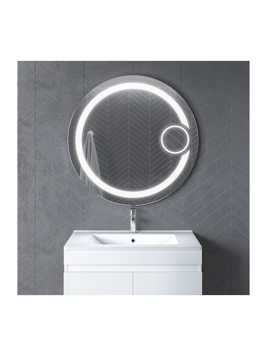 Martin Mărire Oglindă de Baie Rotundă Lumini LED 90x90cm