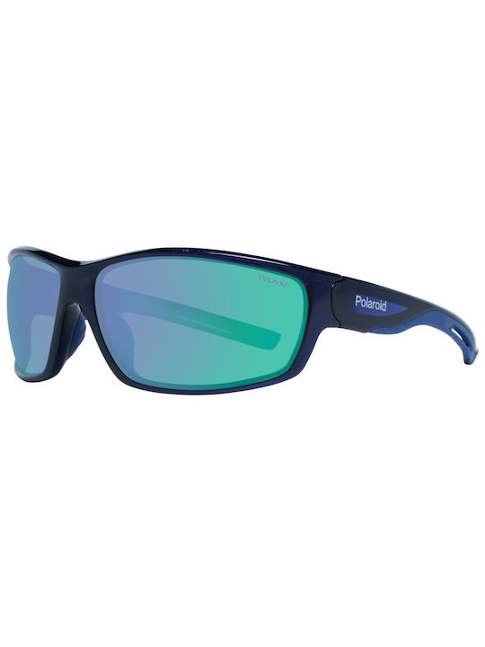 Polaroid Sonnenbrillen mit Marineblau Rahmen und Grün Polarisiert Spiegel Linse PLD7029/S GEG/5Z