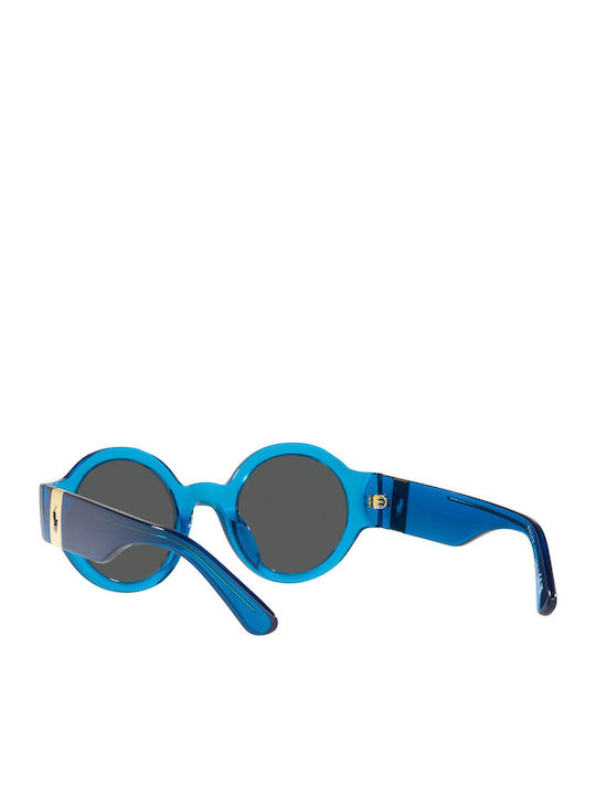 Ralph Lauren Unisex Sunglasses with Blue Plastic Frame and Gray Lens PH4190U 604187