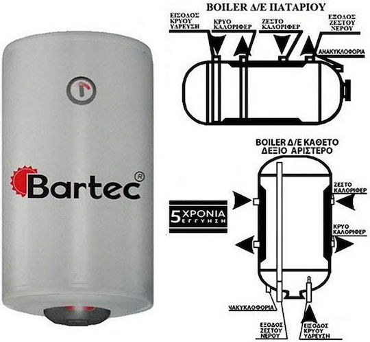 Bartec Super Glass Електрически бойлер 100лт Стъкло Хоризонтален 4кВт