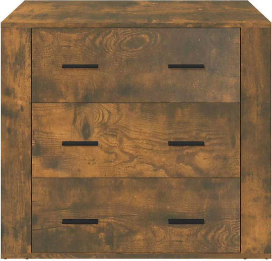Wooden Chest of Drawers with 3 Drawers 80x33x70cm