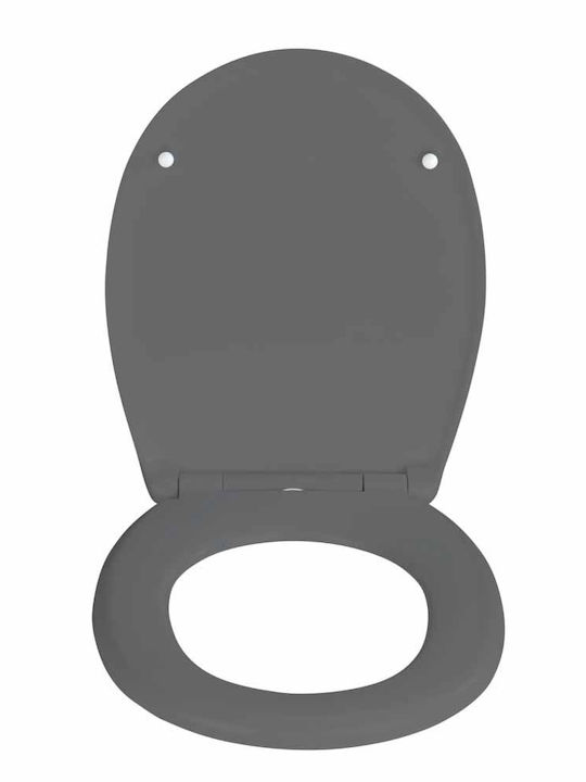 Wenko Plastic Toilet Seat Gray Vorno 46cm