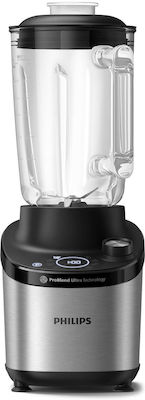 Philips Blender for Smoothies with Glass Jug 2lt 1500W Inox