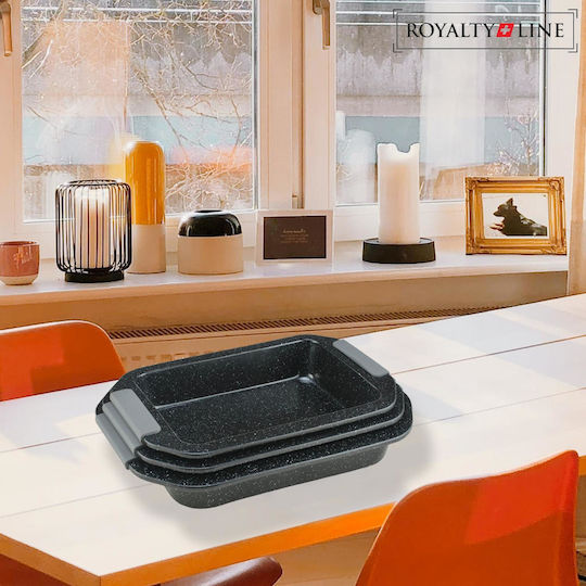 Royalty Line Tavă de Copt din Aluminiu cu Acoperire din Piatră 23x37cm 3 Bucăți