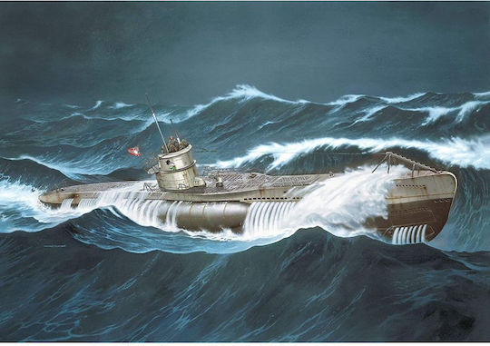 Revell Das Boot Collector's Edition "40th Anniversary" Modeling Figure Submarine 87 Pieces in Scale 1:144 with Glue and Paints 46.5cm.