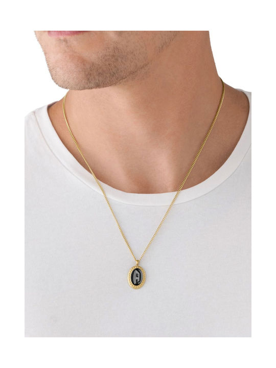 Diesel Necklace from Gold Plated Steel