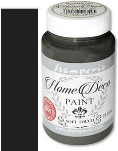 Stamperia Home Deco Chalk Paint Colour Black 110ml KAH24