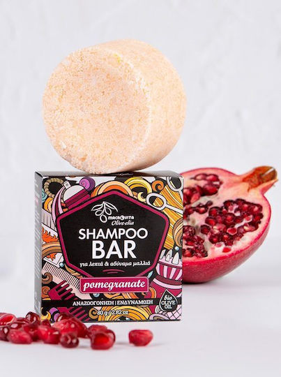 Macrovita Olive.elia Pomegranate Στέρεο Σαμπουάν Ενυδάτωσης για Εύθραυστα Μαλλιά 80gr