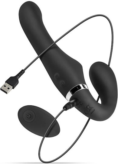 No Parts Trägerlos Strap On mit Dildo 22cm mit Vibration in Schwarz Farbe