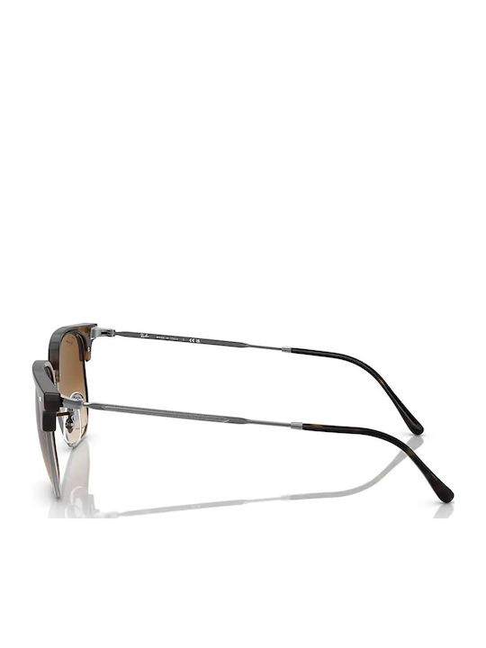 Ray Ban Clubmaster Unisex Ochelari de soare cu Maro Tortoise Cadru și Maro Degrade Lentilă RB4416 710/51