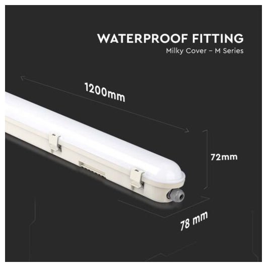 V-TAC Lichtleiste Außenbereich mit Leuchtstofflampe 60W 120cm