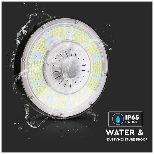 V-TAC Commercial Bell Light 200W Natural White 37000lm with Built-in LED Black Ø30.5xH22.1cm