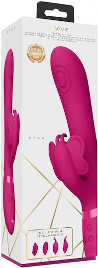 Vive Etsu Δονητής Rabbit 22.3cm Pink