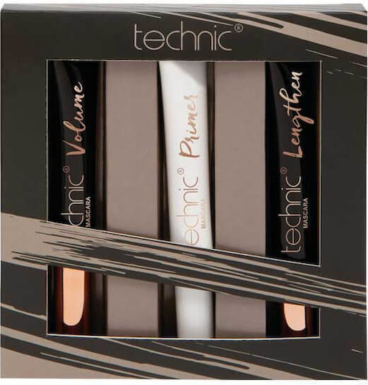 Technic Mascara & Lash Primer Σετ Μακιγιάζ για τα Μάτια 3τμχ
