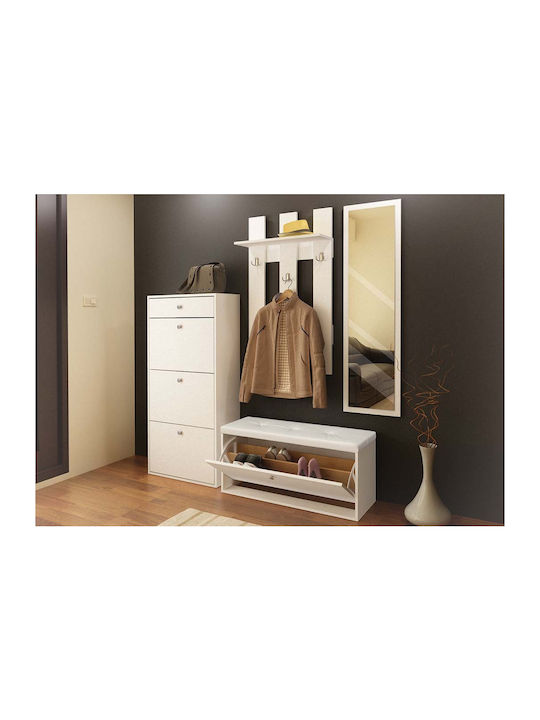 Holz Schuhschrank Rakla 100 White 97x31.5x48cm