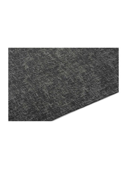 Dimcol Panama Cotton & Polyester Stain Resistant Checkered Tablecloth Dark Grey 90x90cm