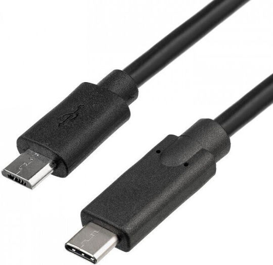 Akyga Cablu USB 2.0 USB-C Masculin - micro USB-A Negru 1m AK-USB-16