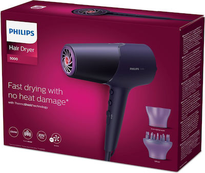 Philips Series 5000 Violet Ionisch Haartrockner mit Diffusor 2300W BHD514/00