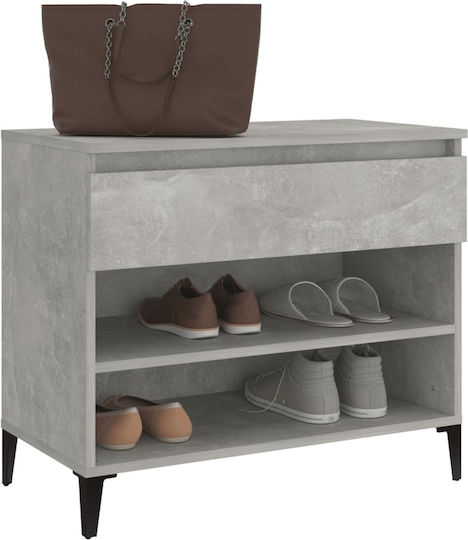 Metall Schuhschrank mit 2 Regalen Concrete L70xW36xH60cm