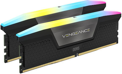 Corsair Vengeance RGB 32GB DDR5 RAM με 2 Modules (2x16GB) και Ταχύτητα 6400 για Desktop