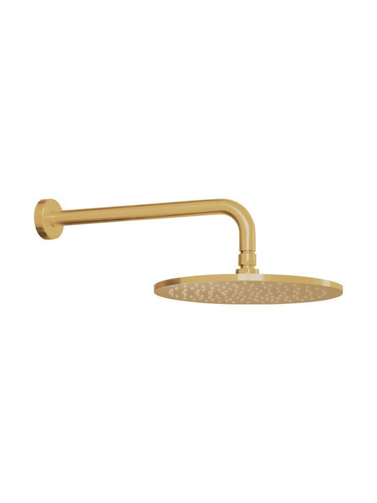 La Torre Elle 316 Set Mischer, Handbrause & Duschkopf für Wandmontage für Dusche 2 Ausgänge Gold Brushed