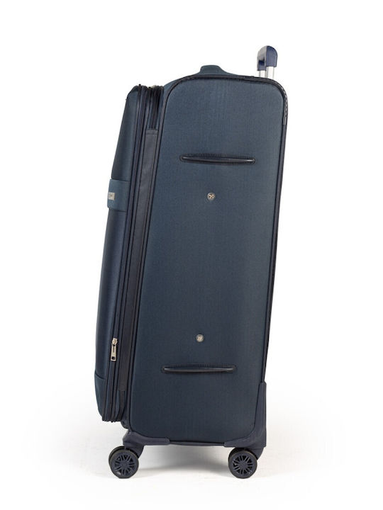 Cardinal 3800 Fabric Dark Blue Suitcases Max Height 60cm With 4 Wheels Set 2pcs