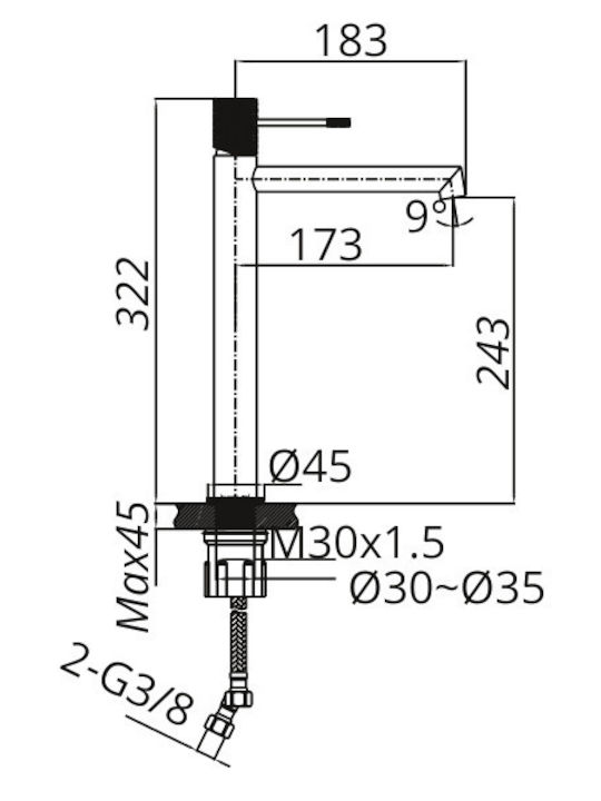 Excel Viento Mixing Tall Sink Faucet Excel Viento Mixing Tall Sink Faucet