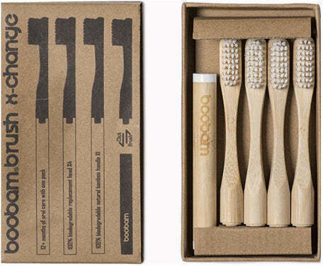 Boobam Brush X-Change Toothbrush Medium White 4pcs