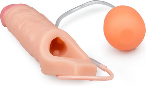 XR Realistic Ejaculating Penis Sheath Προέκταση Πέους Flesh 24cm