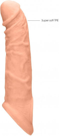 Shots Real Rock Penis Extender with Rings Flesh 21cm