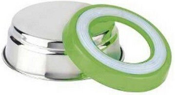 Croci Steel Fluo Stainless Steel Bowl Food & Water for Dog & Cat with Base 2x 200ml in Green Color