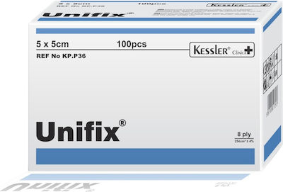 Kessler Unifix Non-sterile Gaze 8ply 5x5cm 100pcs